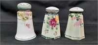 (3) Nippon Hand Painted Unmatched Shakers