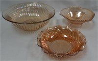 (2) Clamshell, (1) Marigold Bowls - See Desc