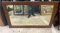 Large Mirror in Oak Frame