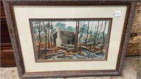 Watercolor of Cabin by Grace Counse