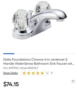 Foundations Lavatory Faucet-Chrome B2512LF