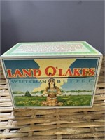 Vintage metal Land O’ Lakes box