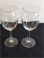 2pc Hexagonal Stem Wine Glasses 720th Fighter