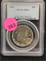 1960 PR66 PCGS Silver half dollar