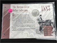 1883 Silver morgan dollar with info folder