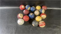 Vintage Wooden Billard Balls Cue Balls
