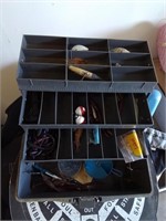 Great tackle box by Blackhawk with lures and