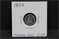 1854 Seated Half Dime