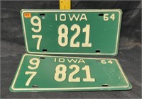Iowa plate 1964