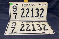 Iowa plate 1967