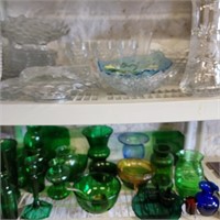 Lot of glass American Fostoria,  Forest Green,