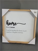 Framed Home Sign