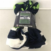 SEATTLE SEAHAWKS SUPER FLUSH THROW SIZE 46IN X