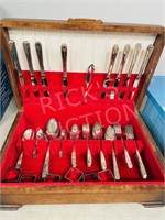 40 pcs wood cutlery chest w/ Community by IS