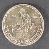 1985 'American Prospector' 1 oz .999 Silver Coin