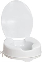 $82-4" AquaSense Raised Toilet Seat with Lid, Whit