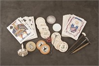 Group collection of Gambling related items
