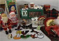 Vintage Stain Glass, Santa's, Glass Ornaments