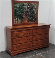 Six Drawer Dresser w/Mirror  68"