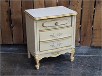 French Provincial Nightstand 2 Drawer