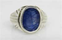 6 ct Blue Sapphire Ring