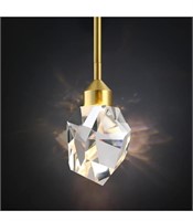 Small Gold Crystal Pendant Light