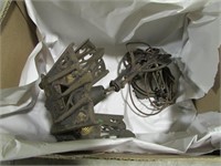 ANTIQUE CAST HANGING LIGHT FIXTURE