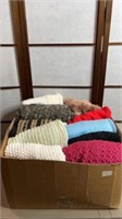 Box of assorted, homemade sweaters