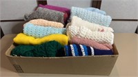 Box of assorted, homemade sweaters