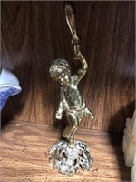 Vintage brass cherub figurine