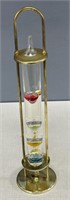 Galileo Thermometer in Brass Stand