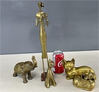 Lot of 5 Brass Figures