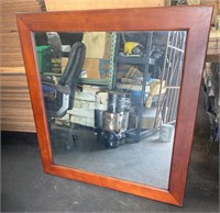 PREOWNED Large Brown Framed Mirror