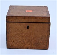 Mid 19th Century hinged top Tea caddy with in