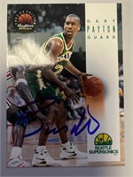 Supersoncis Gary Payton Signed Card with COA