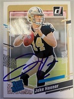 Saints Jake Haener Signed Card with COA