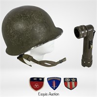 WWII US Army M1 Helmet & Patches