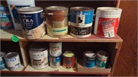 GALLON AND QUART CANS OF VINYL PREP- LATEX PAINT-