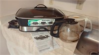 FOLDAWAY ELECTRIC SKILLET AND 2 COFFEE POTS- THE