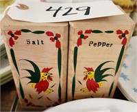 Wood Rooster Sale & Peppers