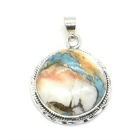Silver Oyster Turquoise(17.05ct) Pendant