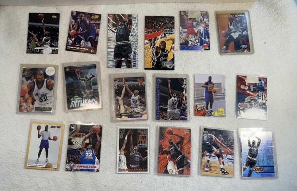 Lot Of 18 Shaquille O’neal Basketball Cards