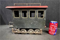 Antique Wood & Metal Passenger Train Car