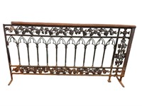 Cast Iron Gothic Railing, Grapes w/ Wood Hand Rail