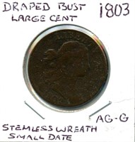 1803 Large Cent - Draped Bust, Small Date,