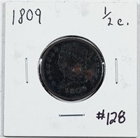 1809  Half Cent   AG