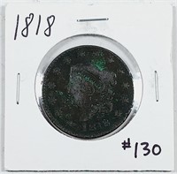 1818  Large Cent   AG