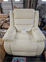leather white power recliner