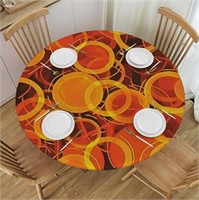 SM5343  cbxzyzzc Round Burnt Orange Tablecloth, Po