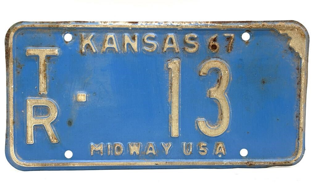 1967 Kansas License Plate